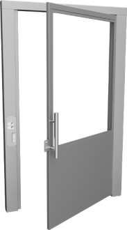 Fitmaq Industrial - Mquinas e Elevadores - Porta Metlica com Visor